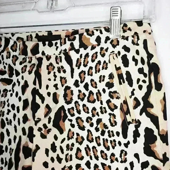 atm Leopard Print Ankle Crop Slim Pants Size 2 - Picture 8 of 14